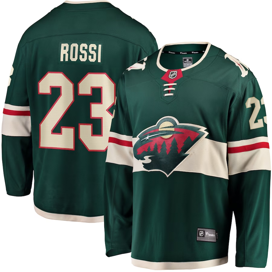 Men's Minnesota Wild Marco Rossi #23 Green Home Breakaway Jersey